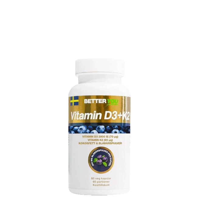 Vitamin D3+K2, 60 kapslar Better You Vitamin D3 + K2 60 kapsler