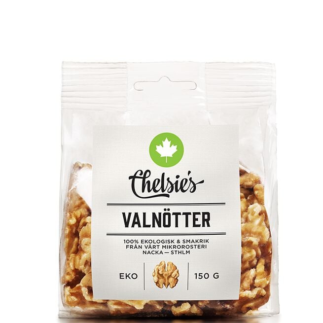 Chelsies Organic Gourmet Products Valnötter 150 g Valnøtter 150 g