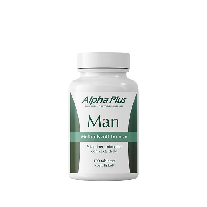 Vitaminer og mineraler Man 100 kapsler Alpha Plus