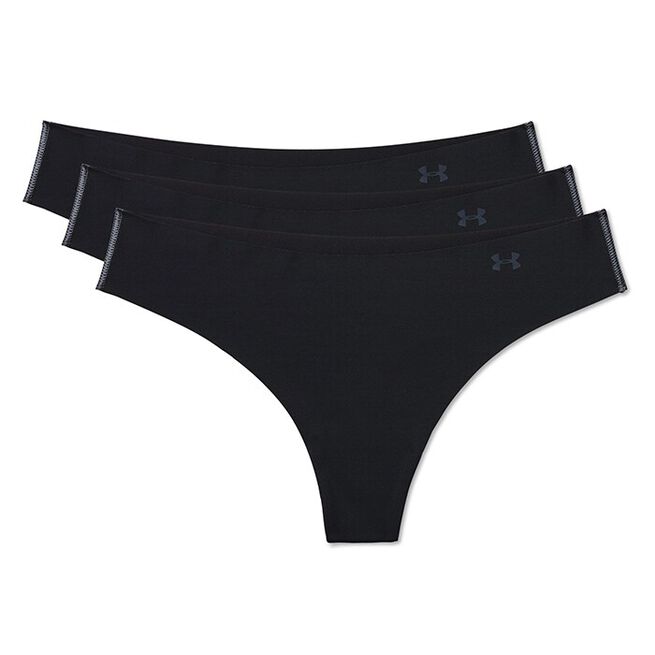 Pure Stretch Thong 3-Pack, Black, S 