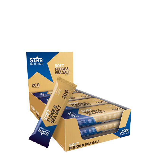 12 x Star Nutrition Protein Bar 55 g Fudge & Sea salt 12 x Proteinbar 55 g Fudge & Sea salt