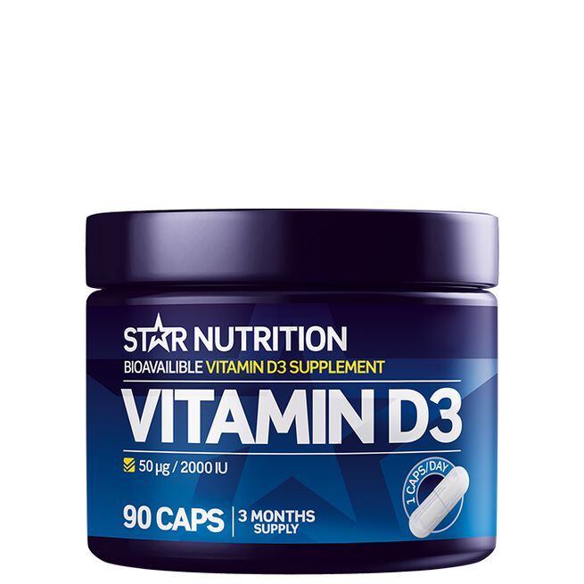 Star nutrition Vitamin D3 Vitamin D3 90 kapsler