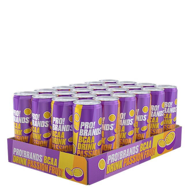 24 x Pro Brands BCAA Drink, 330 ml, Passionfruit 24 x BCAA Energidrikk 330 ml Passionfruit