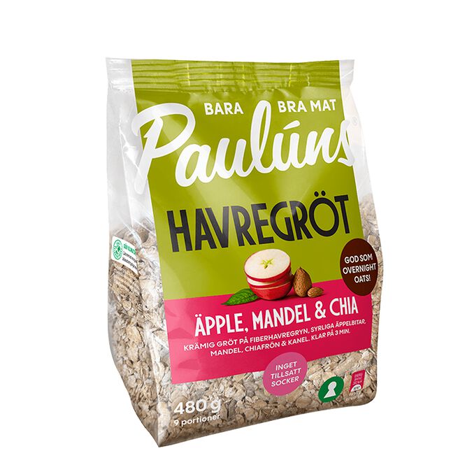 Gröt Äpple Mandel Chia 480 g Grøt Eple Mandel Chia 480 g