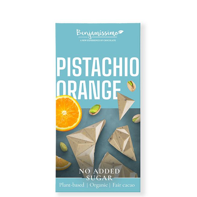 Choklad Vit Pistage & Apelsin 60 g Sjokolade hvit pistasj og appelsin 60g