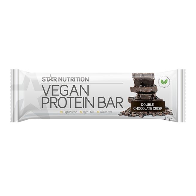 8637 1 star nutrition vegan protein bar 50 g double chocolate crisp
