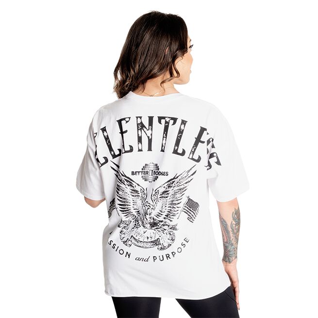 Better Bodies Relentless Oversize Tee, White Relentless Oversized T-skjorte Hvit