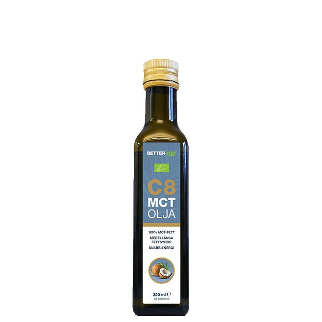 Ekologisk C8 MCT Olja, 250 ml Økologisk C8 MCT Olje 250 ml