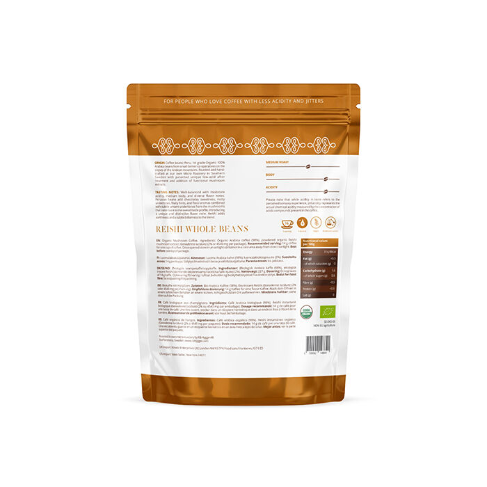 Lavsyrere Reishi spesialkaffe Hele b&oslash;nner &Oslash;KO 227g