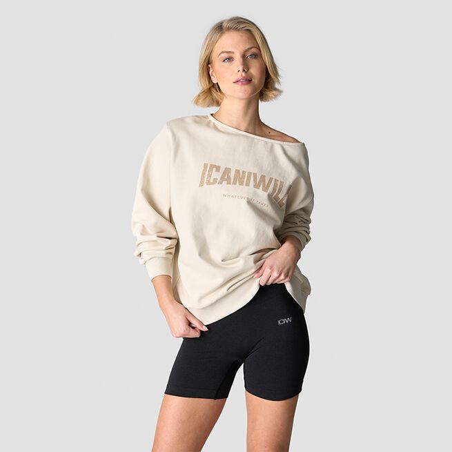 Revive Crewneck Print, Light Beige Revive Collegegenser Beige