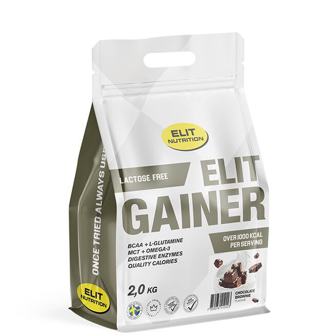 ELIT GAINER - Lactose free, 2000 g, Chocolate Brownie  ELIT Gainer Laktosfri 2 kg Chocolate Brownie