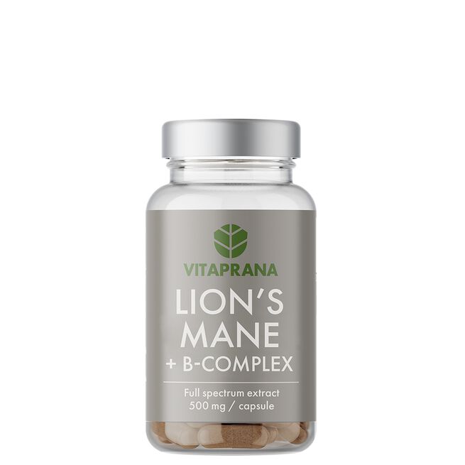 Lions Mane + B complex, 50 kapslar Lions Mane + B-Kompleks 50 kapsler