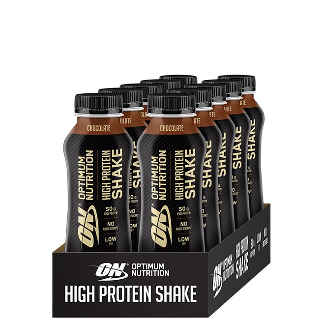 12 x Optimum High Protein Shake, 500 ml, Chocolate 10 x Optimum High Protein Shake, 500 ml Chocolate