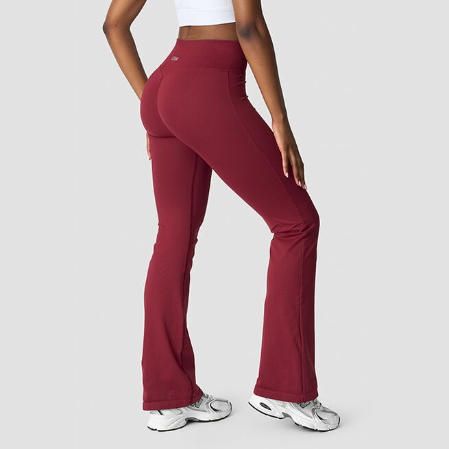 Define Seamless Flared Tights, Burgundy Define Seamless Tights Mørkerød