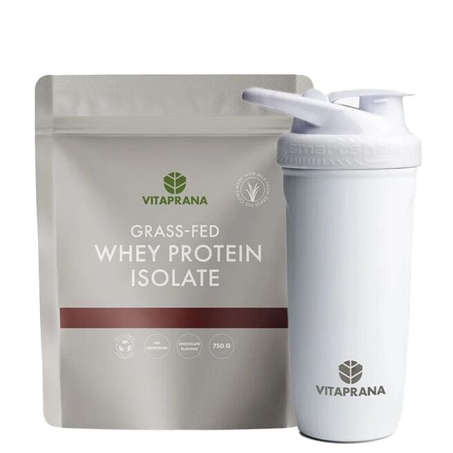 Grass-Fed Whey Protein Isolate 750 g + Stainless Steel Shaker White Grass-Fed Whey Protein Isolate 750 g + Stainless Steel Shaker White