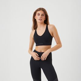 Borg Mid v Support Sports Bra, Black Beauty, XS  Mid Support Sports-BH Svart