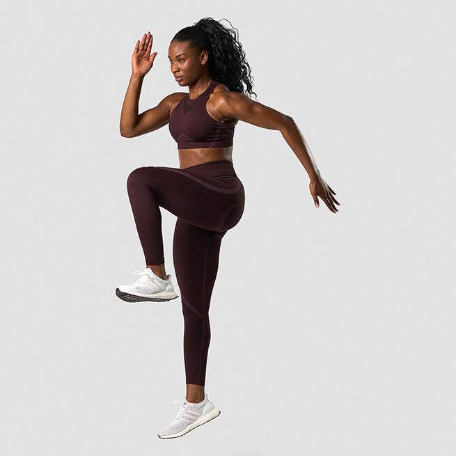 Impact Seamless V-shape Tights, Burgundy, M  Impact Seamless V-shape Tights, Burgundy