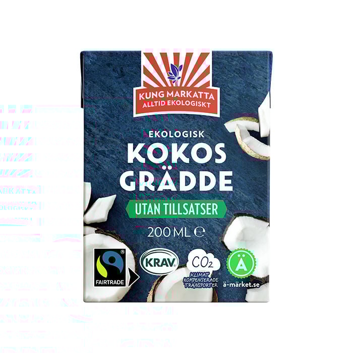 Kokoskrem KRAV-&oslash;kologisk 200 ml