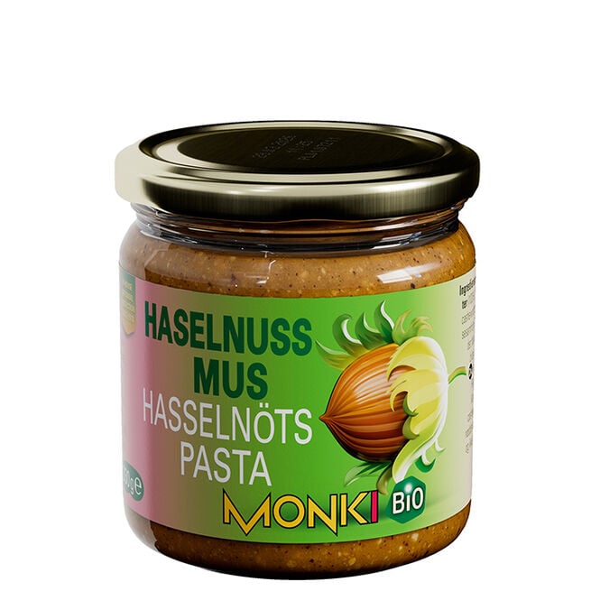 Hasselnötspasta Monki Hasselnøttsmør, 330 g