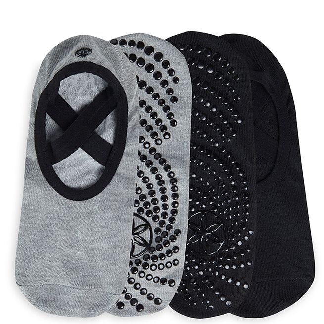 Grippy Yoga Socks Dovetail, 2-pack Grippy Yogasokker 2-pakk