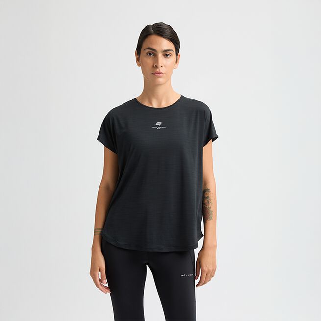 Röhnisch Motion Loose Tee, Black Motion Loose T-shirt Svart