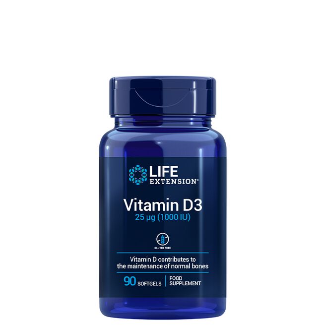 Life Extension Vitamin D3, 90 softgels Vitamin D3 90 myke kapsler