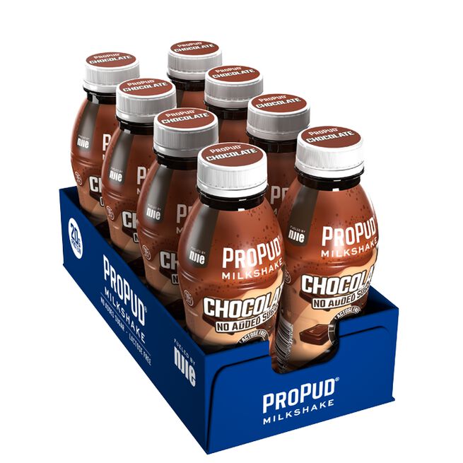 8 x ProPud Protein Milkshake, 330 ml, Chocolate 8 x ProPud Protein Milkshake, 330 ml Choklad