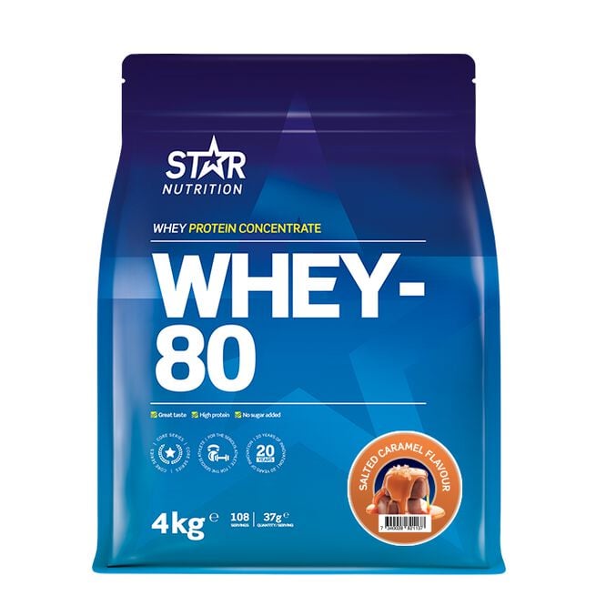 Star Nutrition Whey-80 4kg Whey-80 Myseprotein 4 kg Salted Caramel