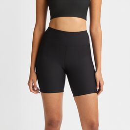 Ribbed R Bike HW Tights, Black, XS  Ribbestrikkede Sykkelshorts Svart
