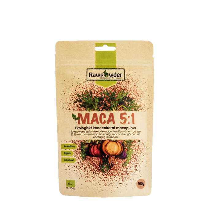 Maca, Økologisk konsentrert Macapulver, 200 g Økologisk Konsentrert Macapulver 200 g