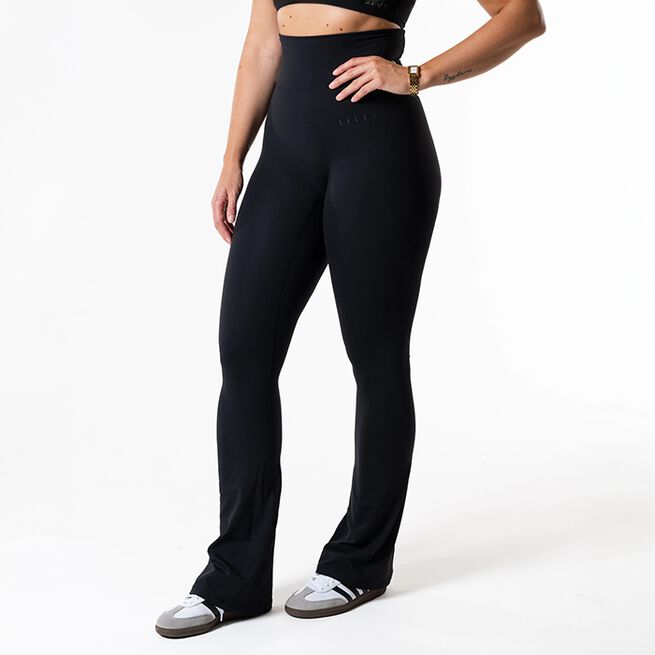 Relode Clean Tights Flared Tall, Black, L Clean Treningstights Flared Tall Svart