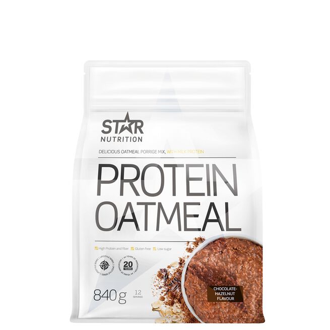 Protein Oatmeal, Chocolate Hazelnut, 840g Proteingrøt Glutenfri 840 g Chocolate Hazelnut (NEW)