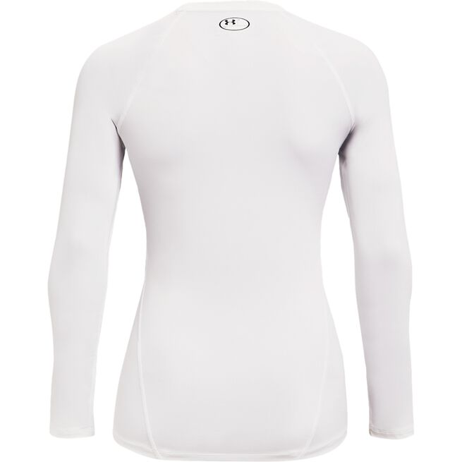 HeatGear Authentics Comp LS, White, L  HG Armour Comp Mock Treningsgenser Hvit
