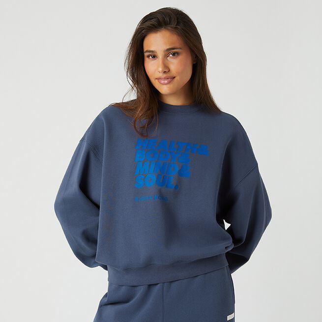 Björn Borg Studio Oversized Crew, Nightshadow Blue Studio Oversized Genser Blå