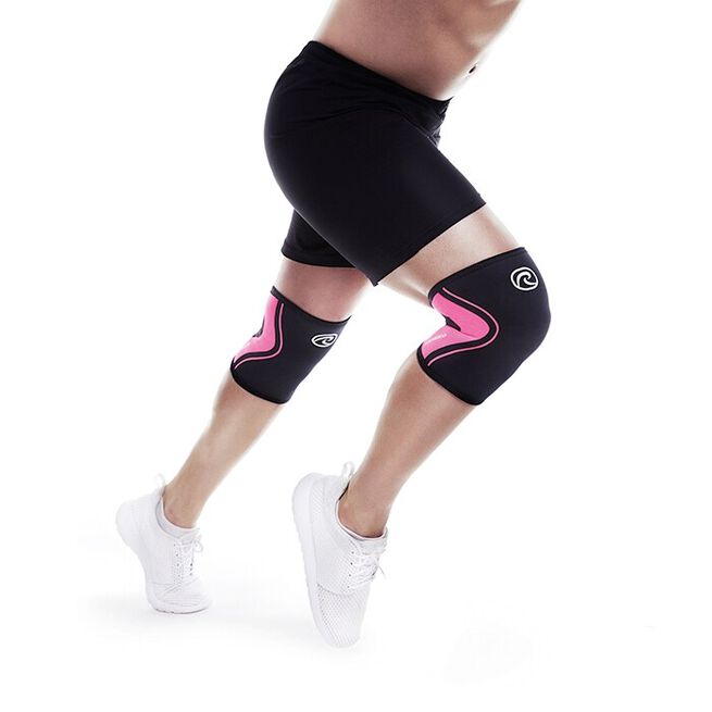 RX Knee Sleeve, 5mm, Black/Pink, XL  RX Knestøtte 5mm Svart/Rosa