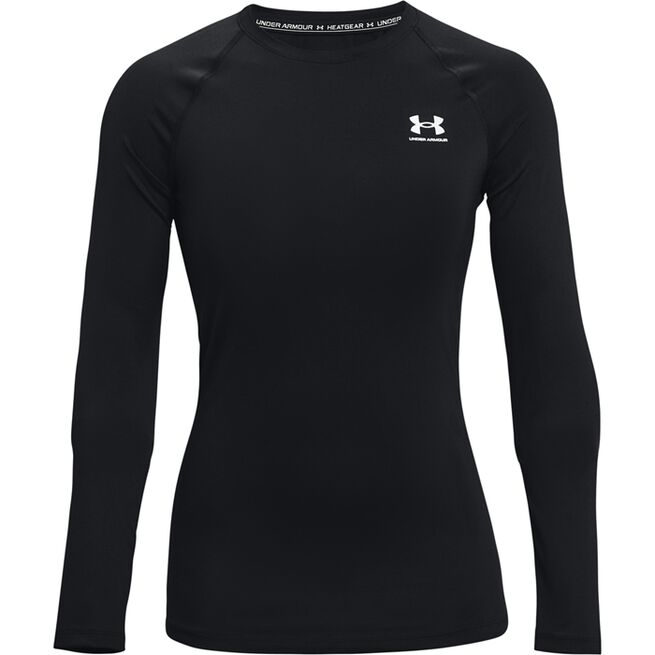HeatGear Authentics Comp LS, Black, L  HG Armour Comp Mock Treningsgenser Svart