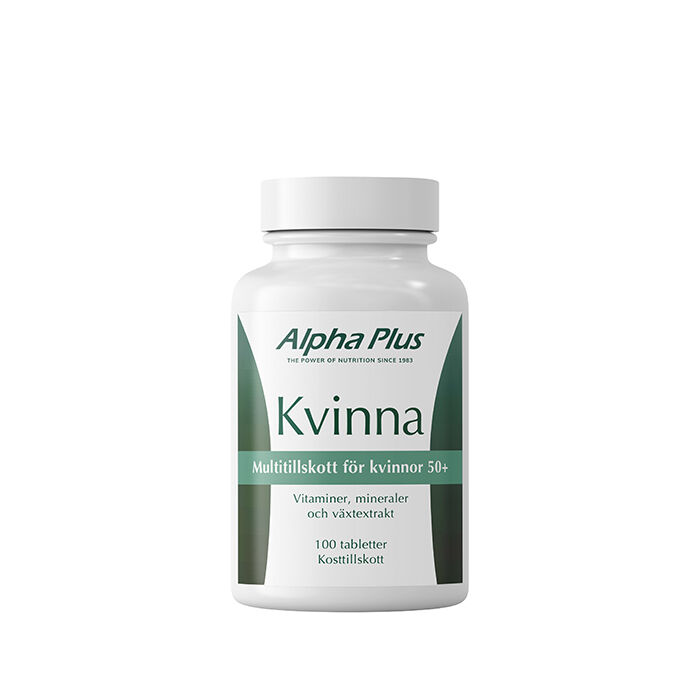 Vitaminer og mineraler Kvinna 100 kapsler Alpha Plus