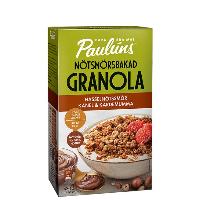 Nötsmörs Granola Hasselnötssmör Kanel Kardemumma 430 g  Granola Hasselnøttsmør Kanel Kardemomme 430 g