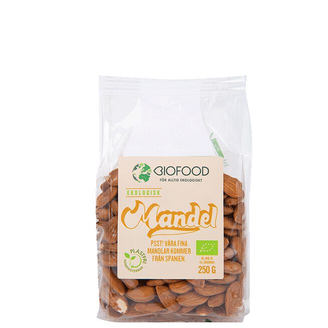 Mandel Hel, 250 g Biofood Mandler 250 g
