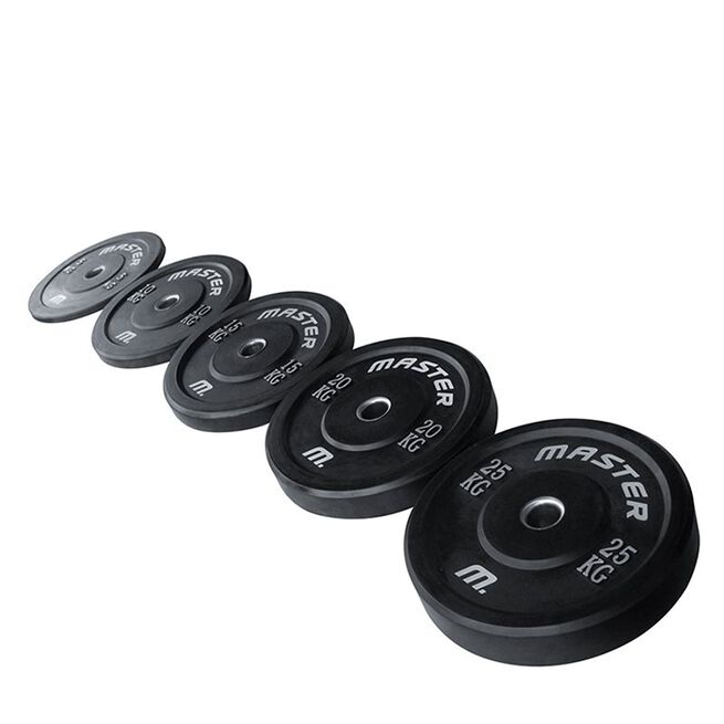 Master Fitness Bumpers plate set 150 kg Vektskiver Pakke Gummi 150 kg