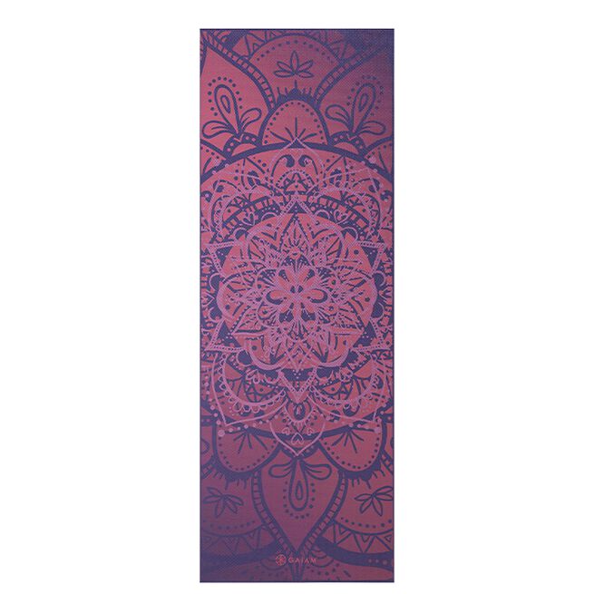 Gaiam 6mm Premium Yoga Mat Athenian Rose Metallic