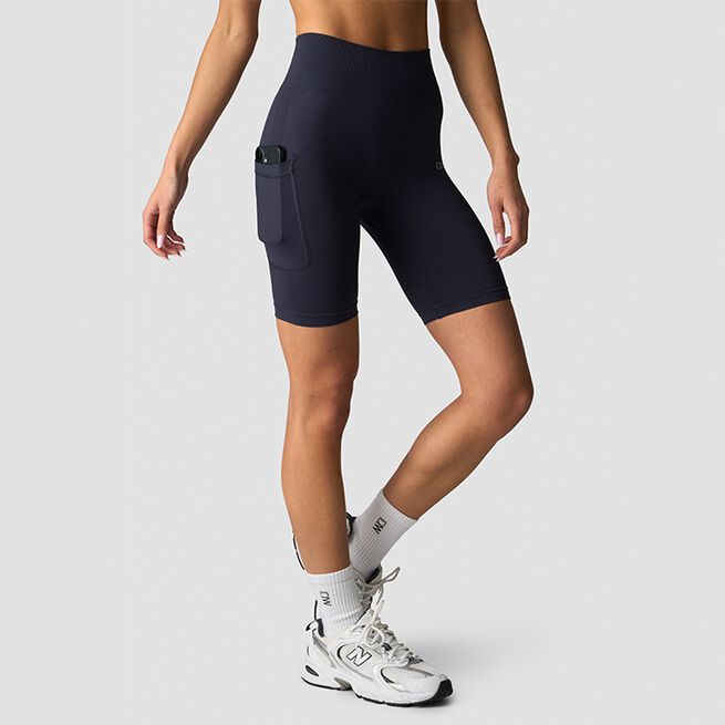 Define Seamless Pocket Biker Shorts, Navy, L  Define Sykkelshorts Marinblå