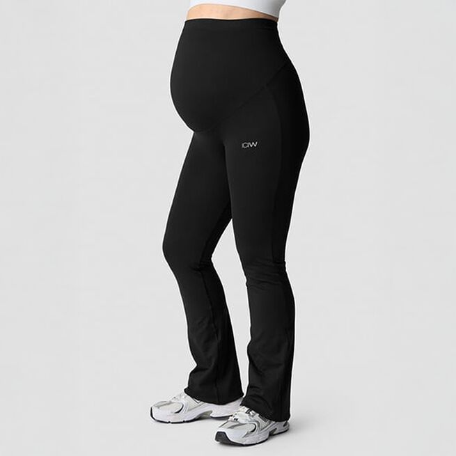 Define Seamless Maternity Flared Tights, Black, L Define Utsvingte Mammatreningstights Svart