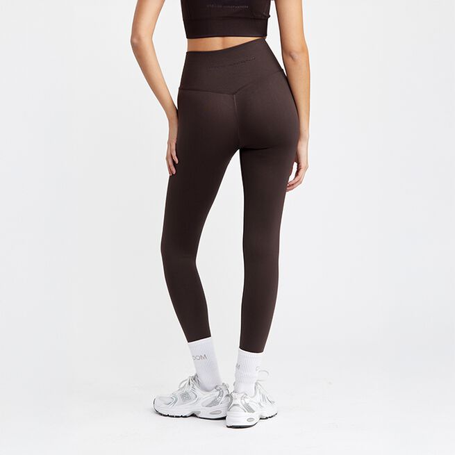 Signature Seamless Tights, Dark Brown, S  Treningstights Mørkebrun
