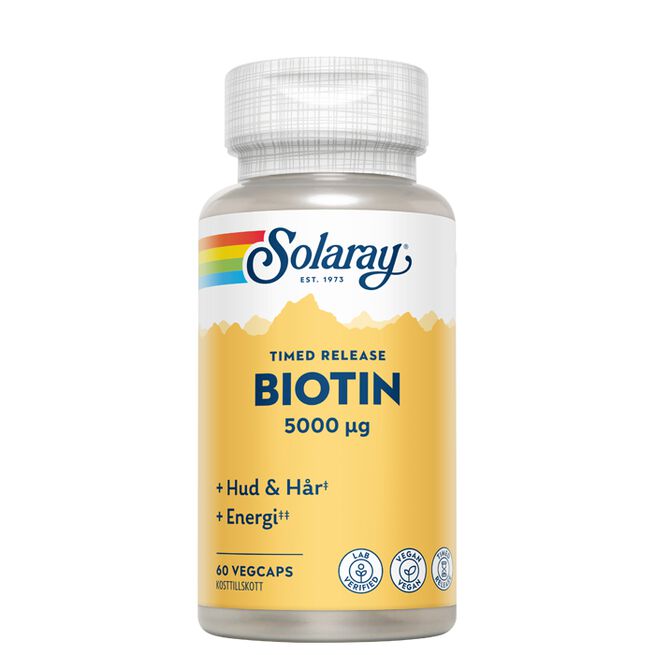 Solaray Biotin 60 kapslar Biotin 60 kapsler