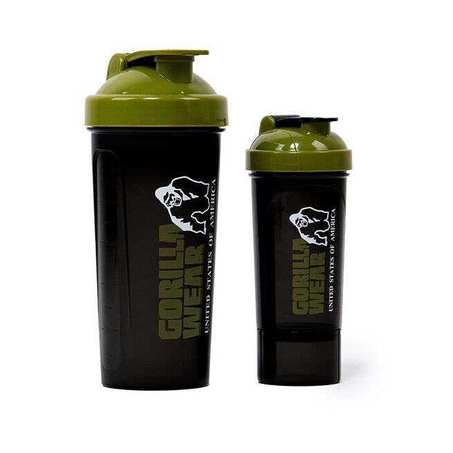 Shaker XXL 1000 ml, Black/Army green  Shaker XXL Svart/Grønn 1000 ml