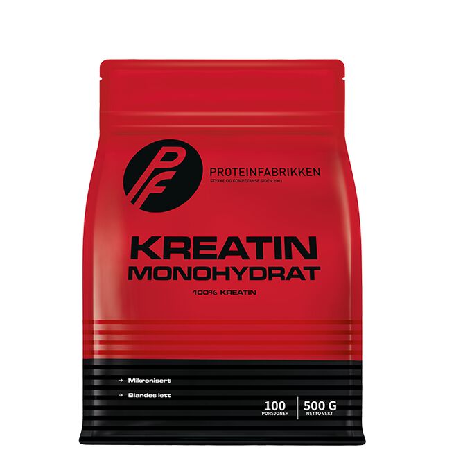 Proteinfabrikken Kreatin monohydrat 500g Creatine Monohydrate 500 g