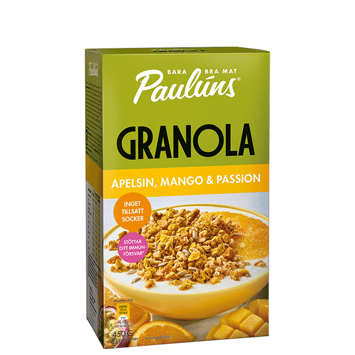 Granola Appelsin Mango Pasjon 450 g
