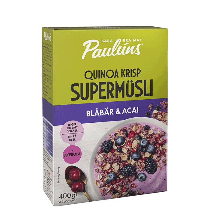 Müsli Blåbær Acai 400 g