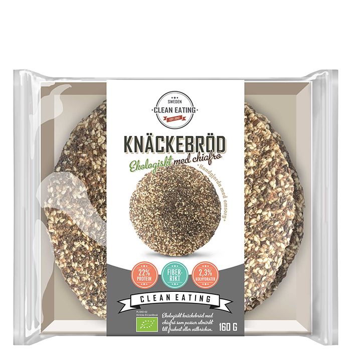 Økologisk Chia Knekkebrød, 160 g